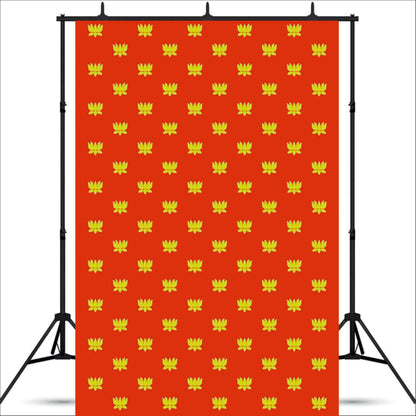 Red Backdrop With Golden Lotus Theme for Events, Home & Photoshoots