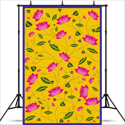Lotus Flowers Decorative Theme Backdrop for Events, Home & Photoshoots