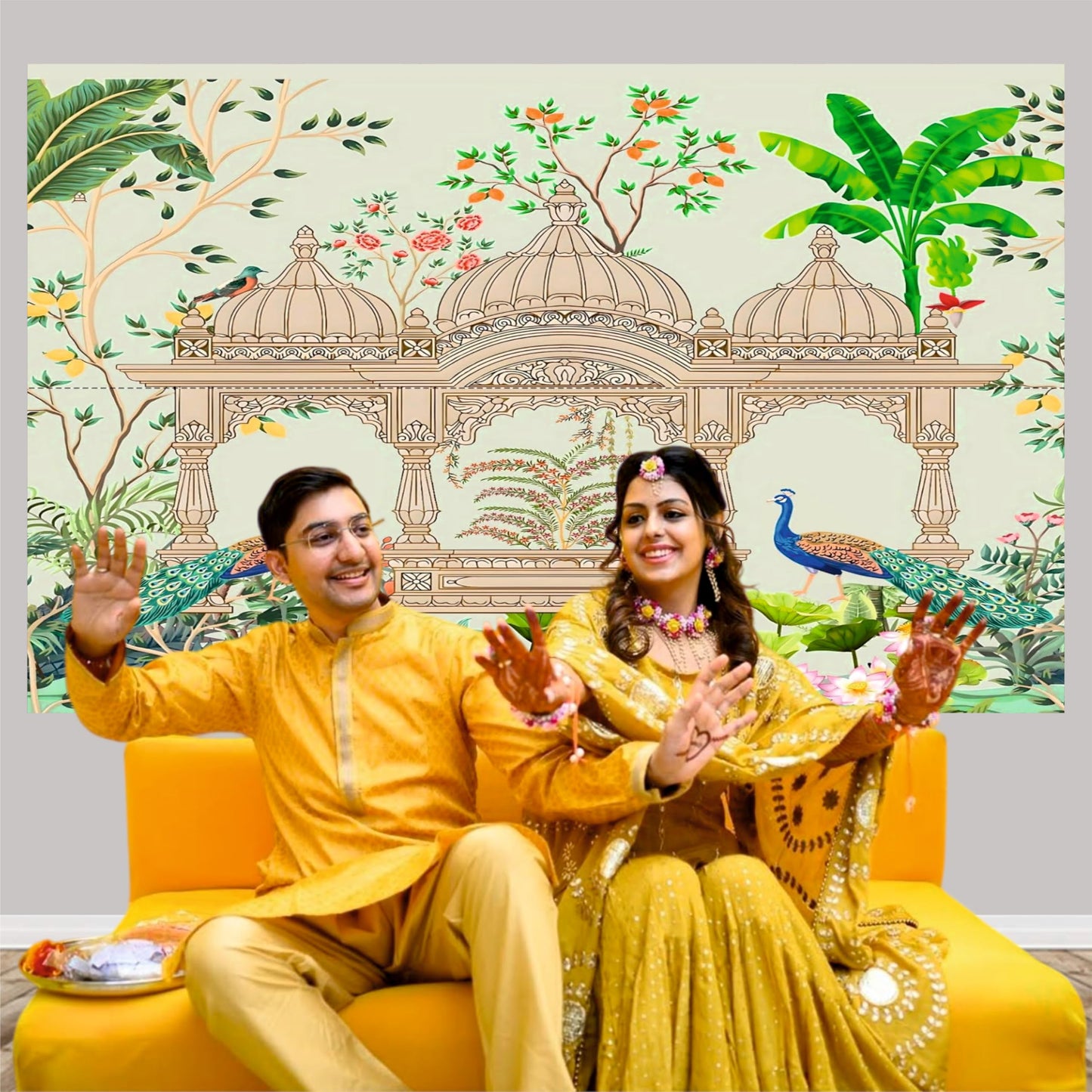 Peacock Decorative Theme Backdrop for Events, Home & Photoshoots