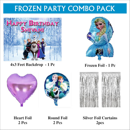 Frozen Birthday Backdrop Theme for Kids (Pack of 8)