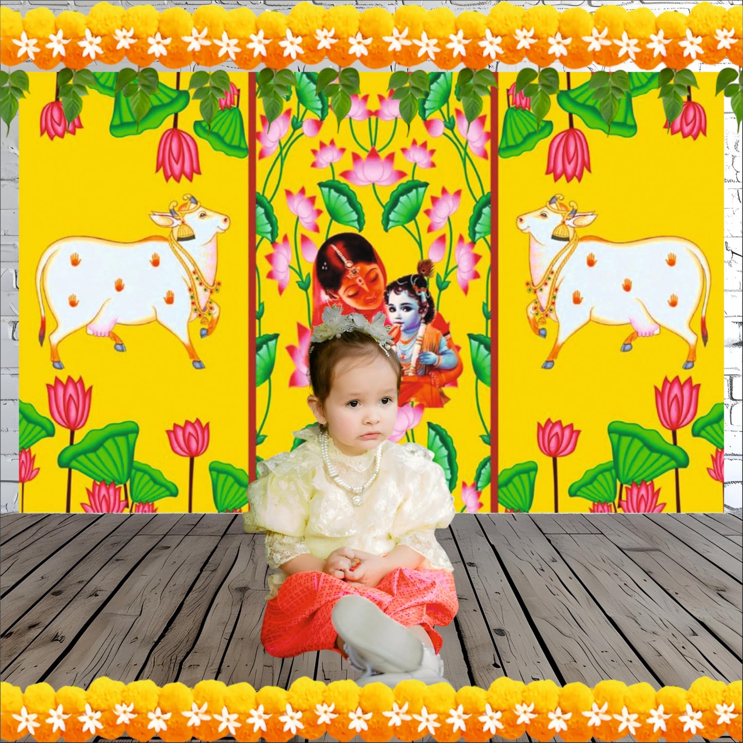Annaprashan Decorative Theme Backdrop for Events, Home & Photoshoots