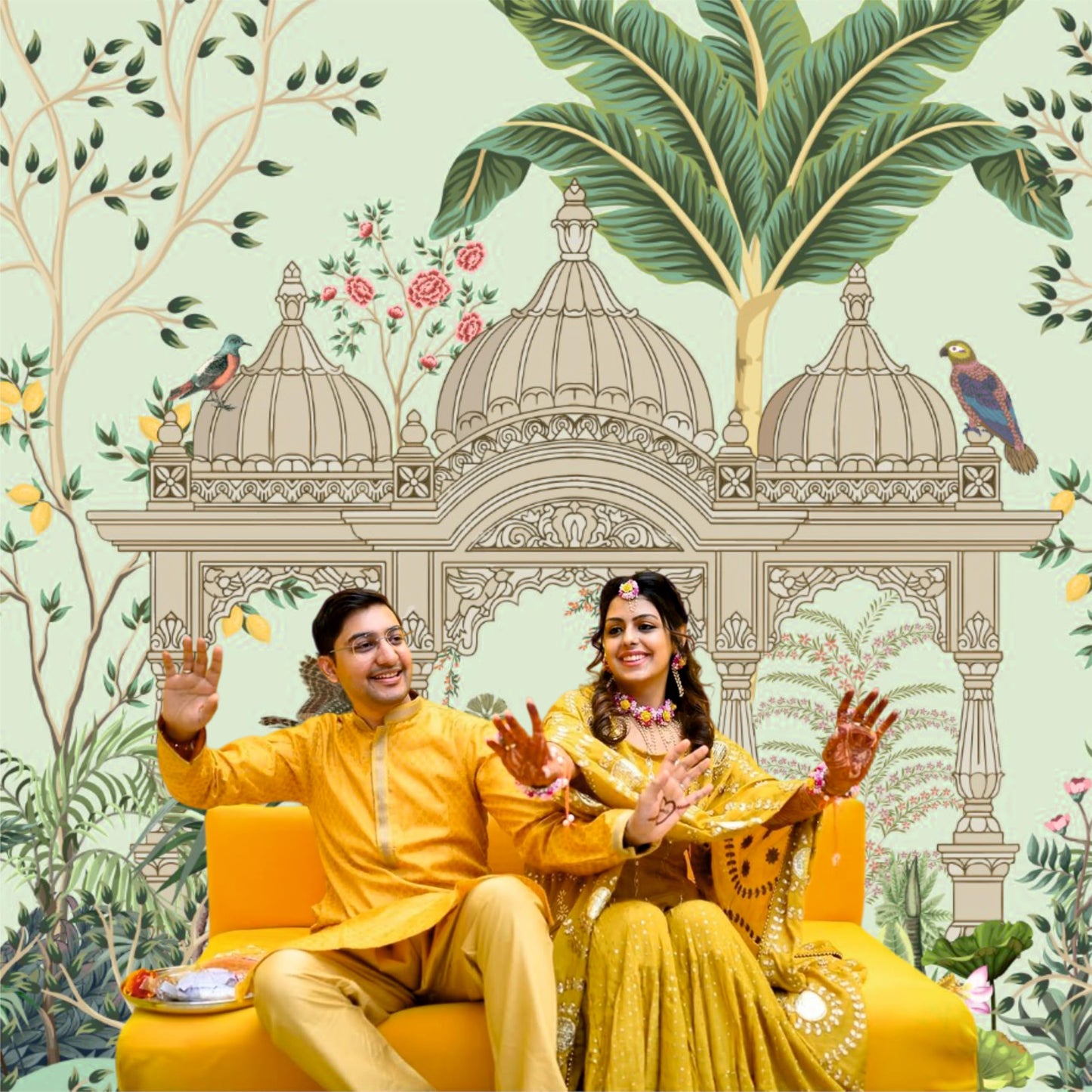 Wedding Decoration Peacock Theme Backdrop for Events, Home & Photoshoots