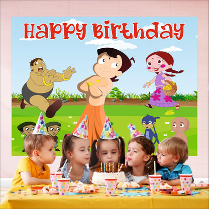 Chhota Bheem Birthday Theme Backdrop for Kids