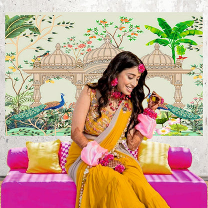Peacock Decorative Theme Backdrop for Events, Home & Photoshoots
