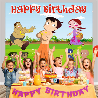 Chhota Bheem Birthday Theme Backdrop for Kids
