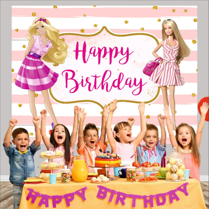 Princess Theme Birthday Backdrop for Kids