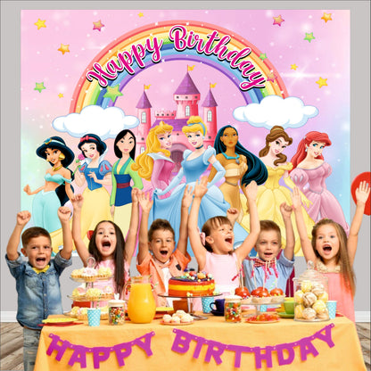 Princess Doll Theme Birthday Backdrop for Kids