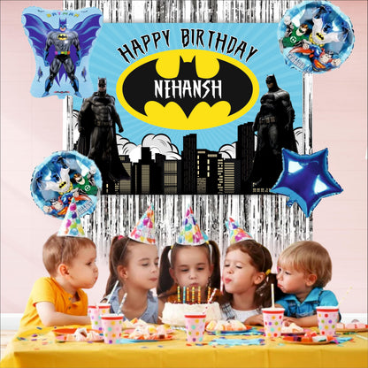 Batman Birthday Backdrop Theme for Kids (Pack of 8)